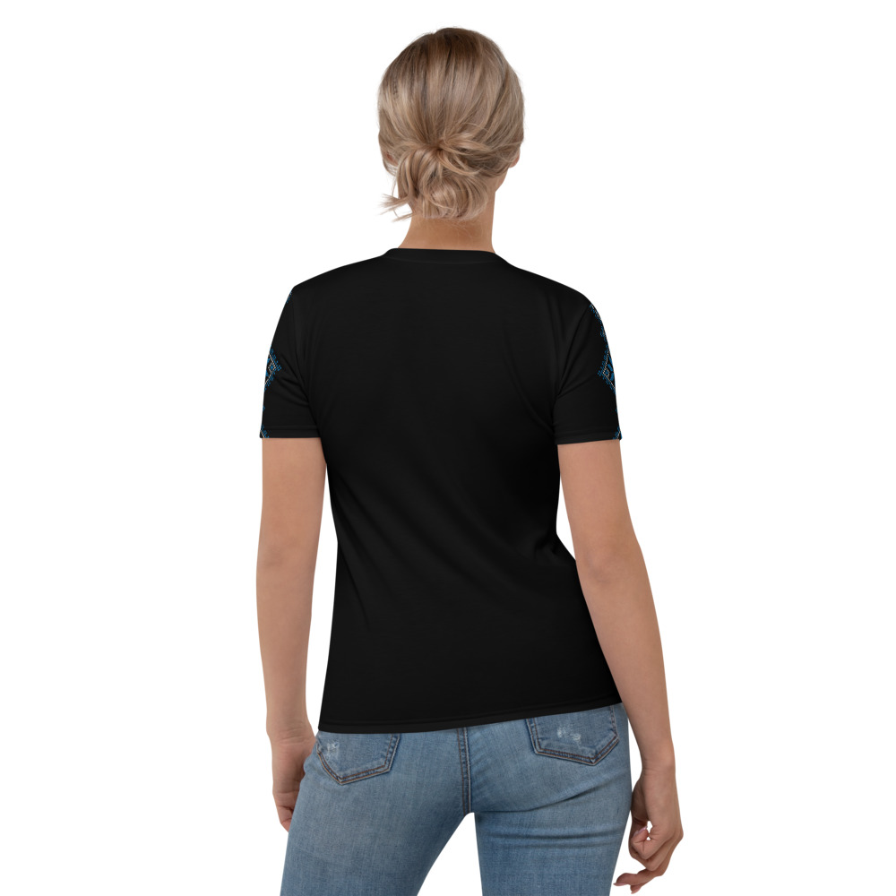Palestinian Realistic Embroidery Pattern #15 Customized Women's T-shirt - Image 4