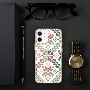 Palestinian Tatreez iPhone Case Custom Embroidery Pattern#12 -Col