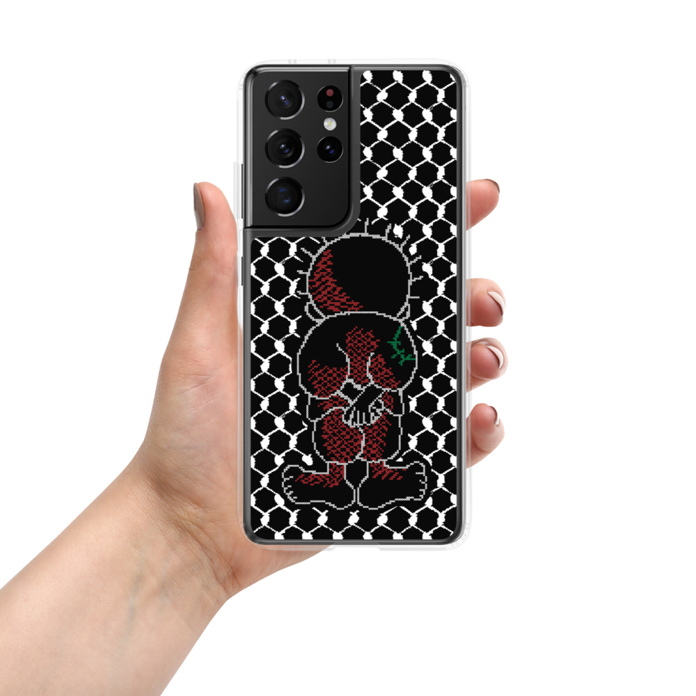 Palestine Handala Palestinian Kufiya Pattern Samsung Phone Case - Image 2