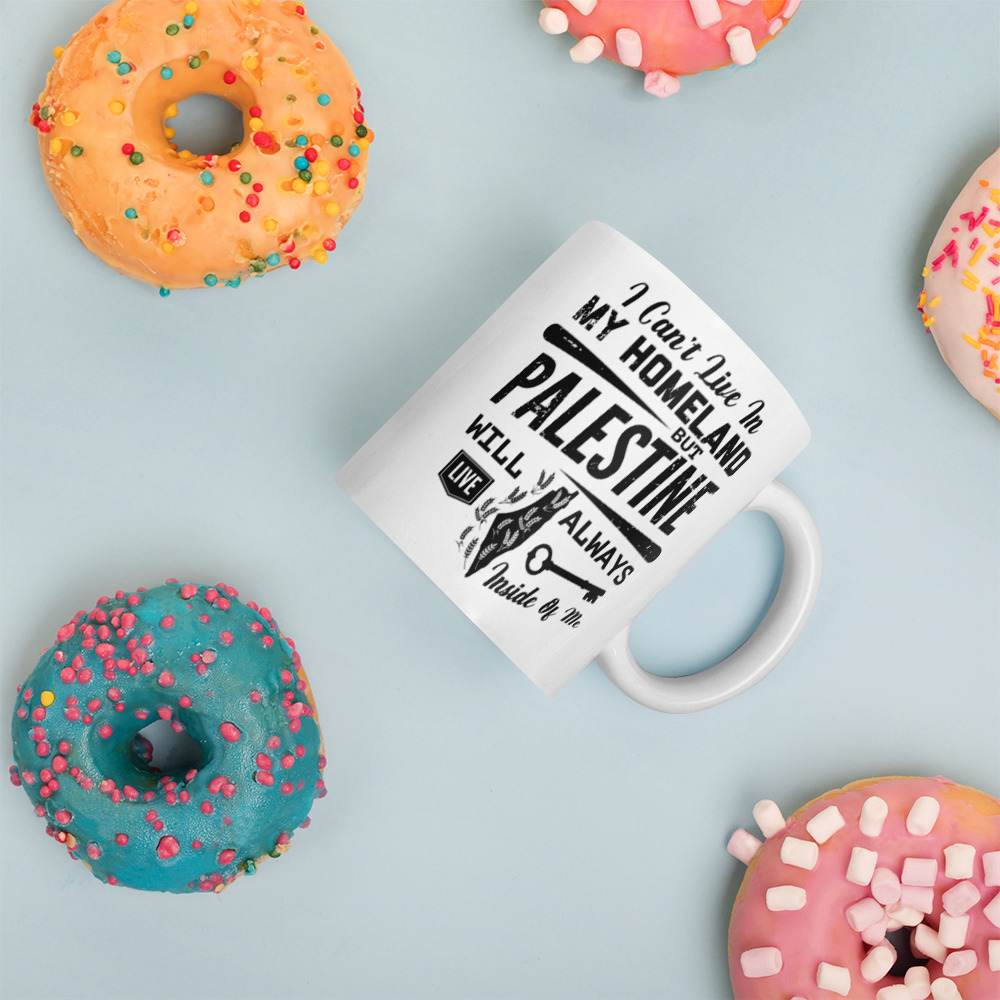 Palestine My Homeland Coffee Mug Palestinian Map Typography - Image 3
