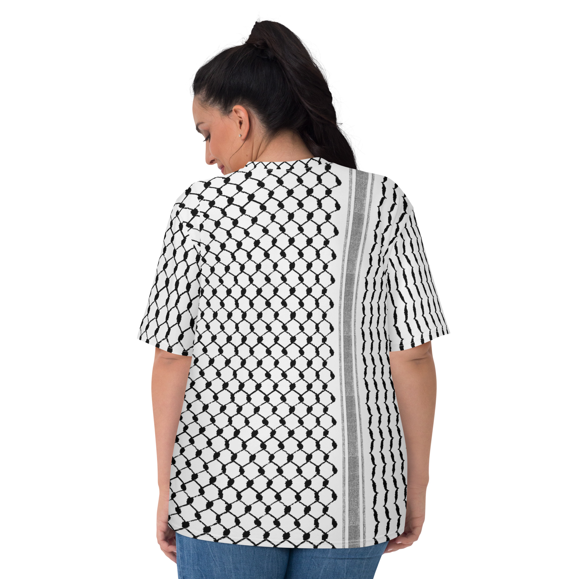 Palestine Kufiya Shirt Palestinian Hatta Pattern Women's T-shirt - Image 3