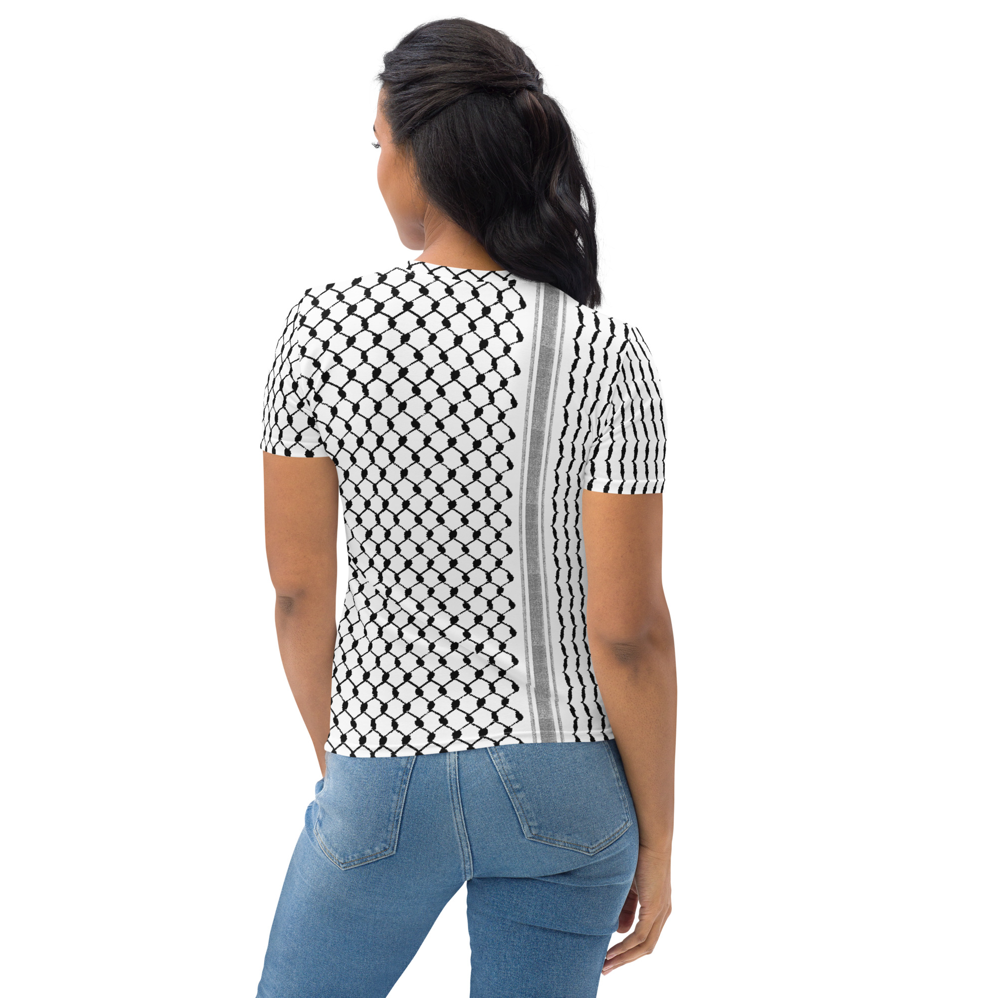 Palestine Kufiya Shirt Palestinian Hatta Pattern Women's T-shirt - Image 6