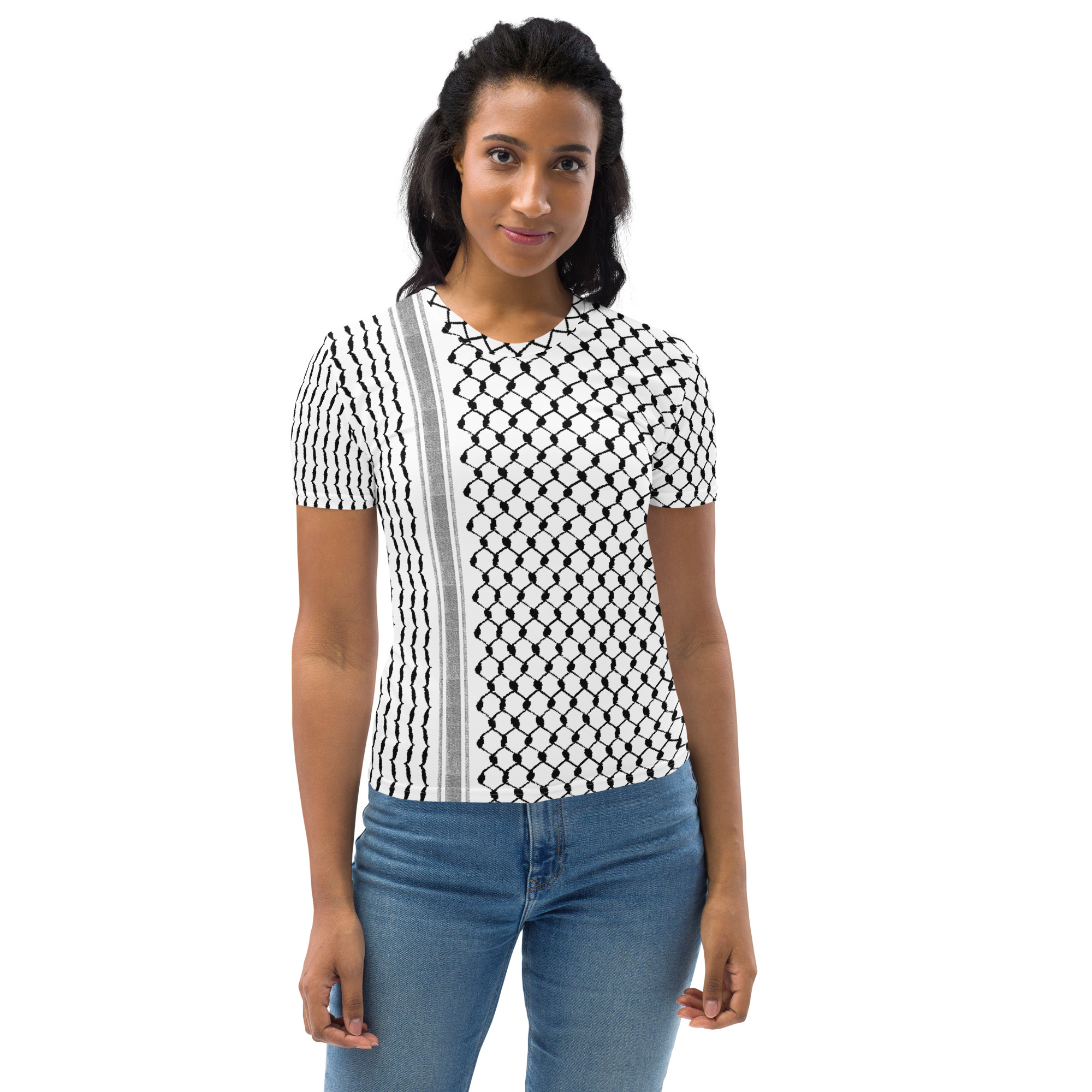 Palestine Kufiya Shirt Palestinian Hatta Pattern Women's T-shirt