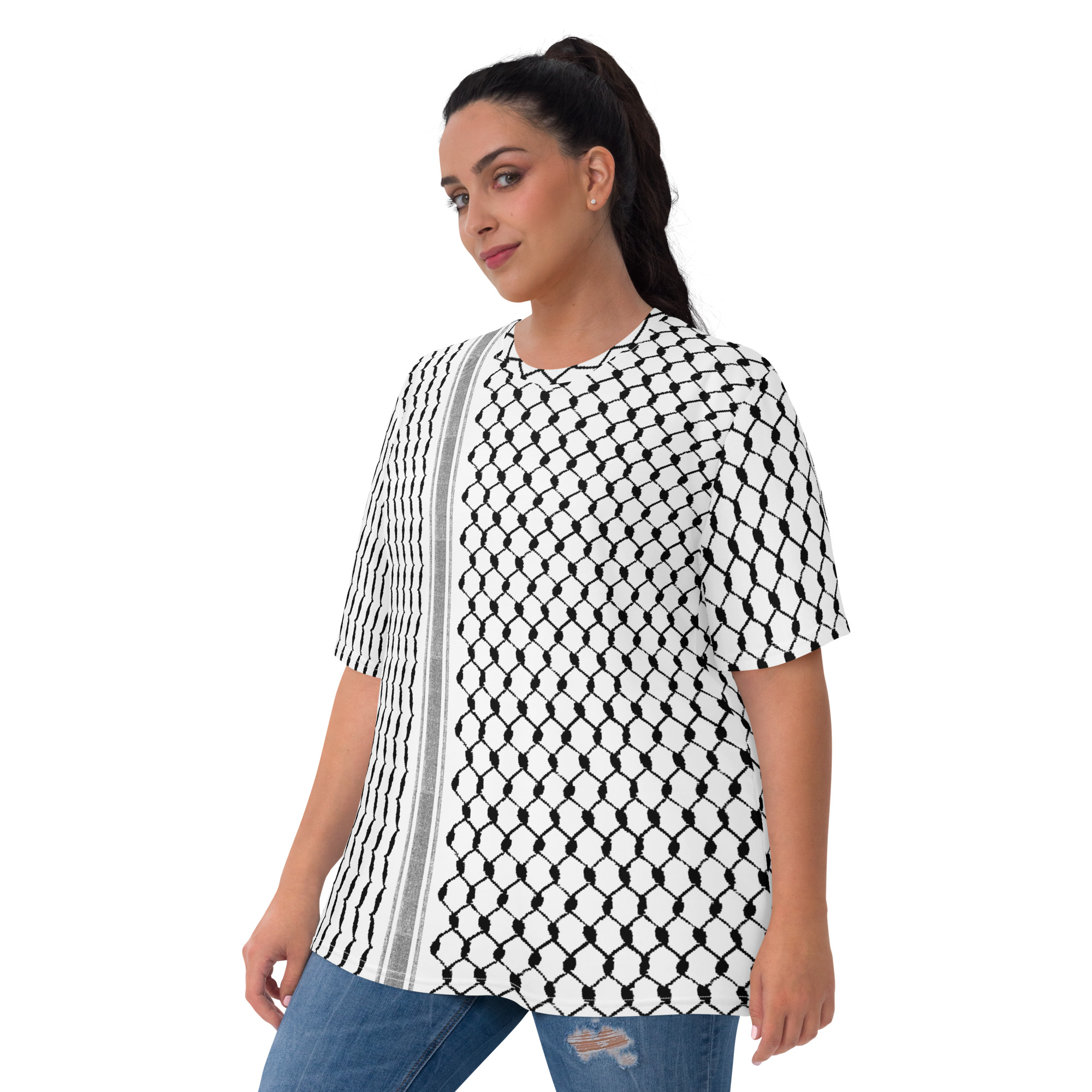 Palestine Kufiya Shirt Palestinian Hatta Pattern Women's T-shirt - Image 5