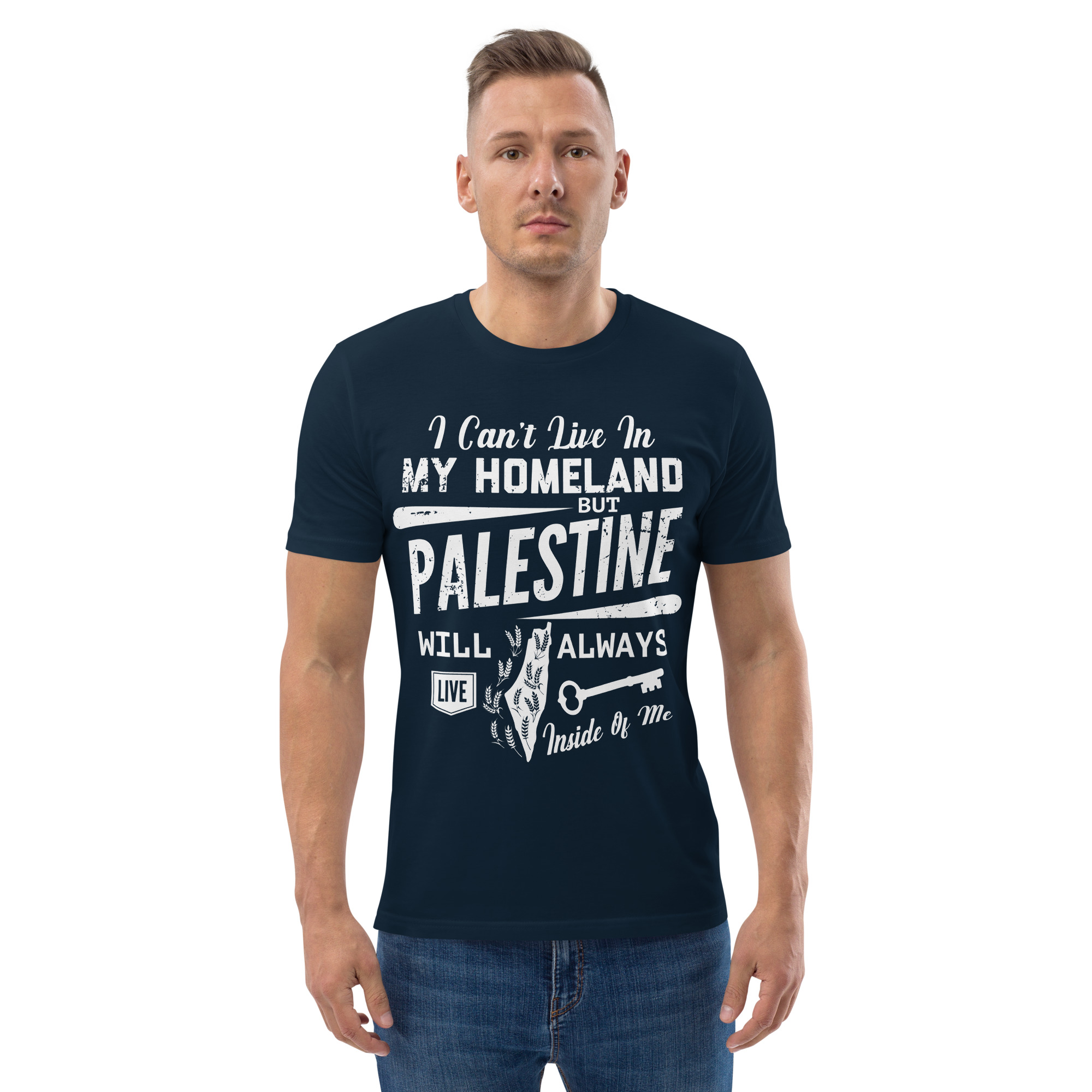 Palestine Organic Cotton Customizable Graphic T-shirt - Image 4