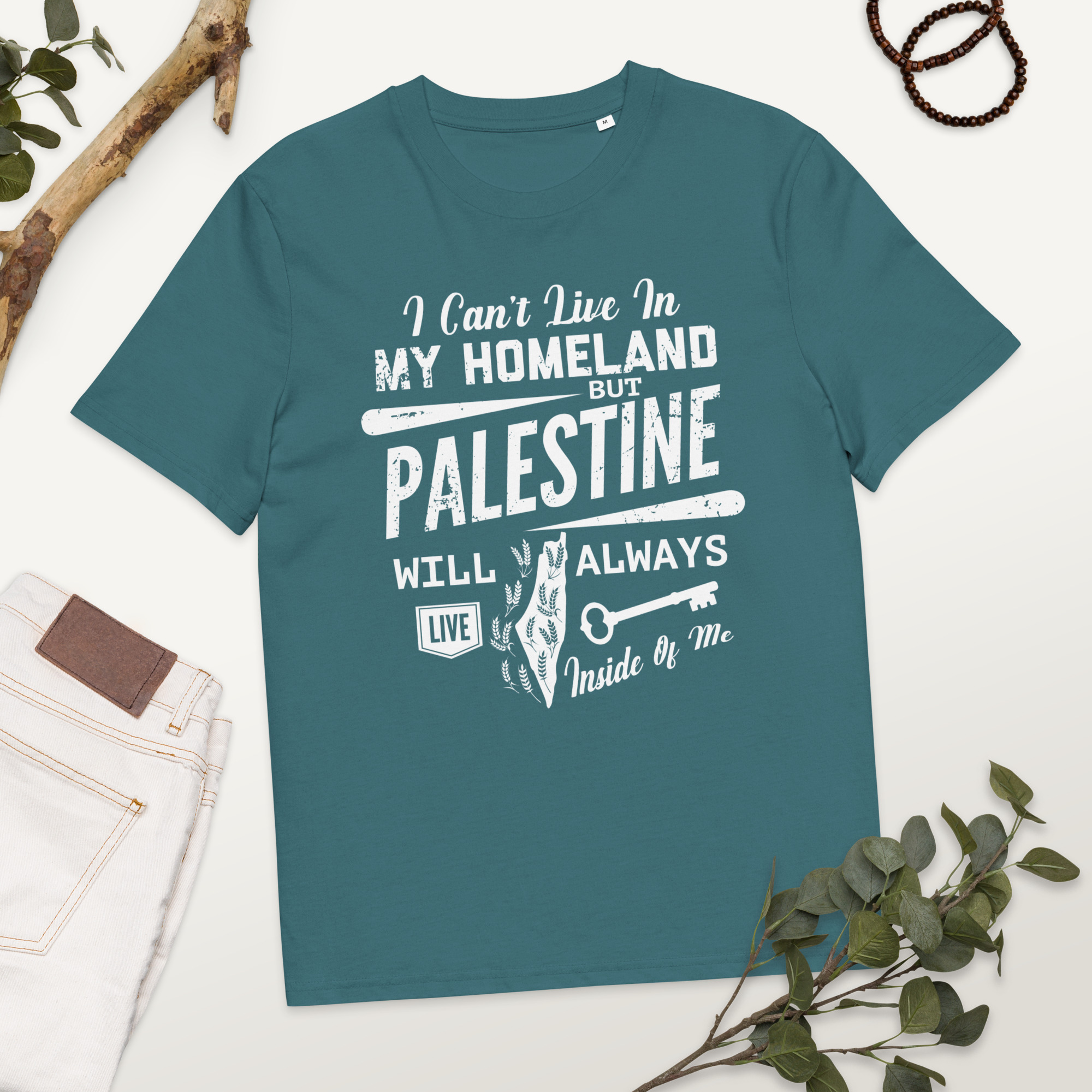 Palestine Organic Cotton Customizable Graphic T-shirt - Image 13