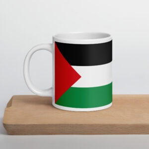 Palestine Flag Mug Glossy Ceramic Customizable Gift