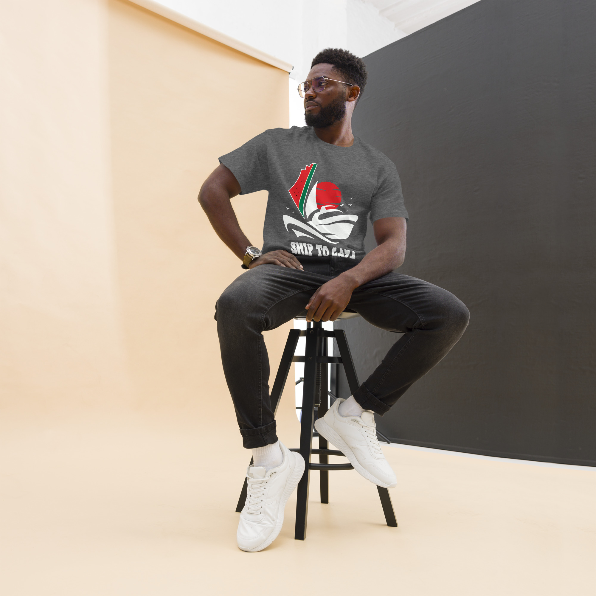 Free Palestine Ship to Gaza Madleen Boat Tshirt - Image 7