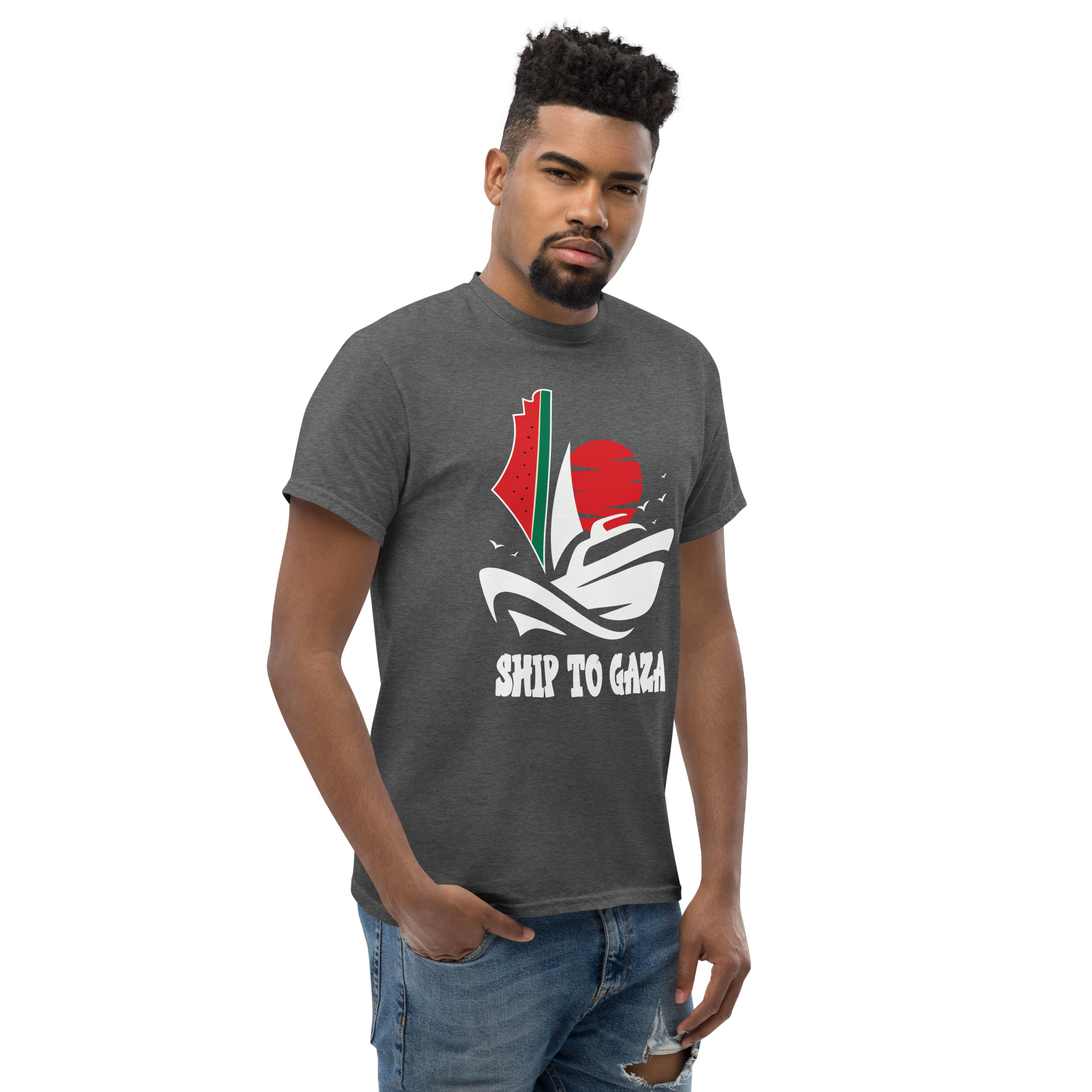 Free Palestine Ship to Gaza Madleen Boat Tshirt - Image 8