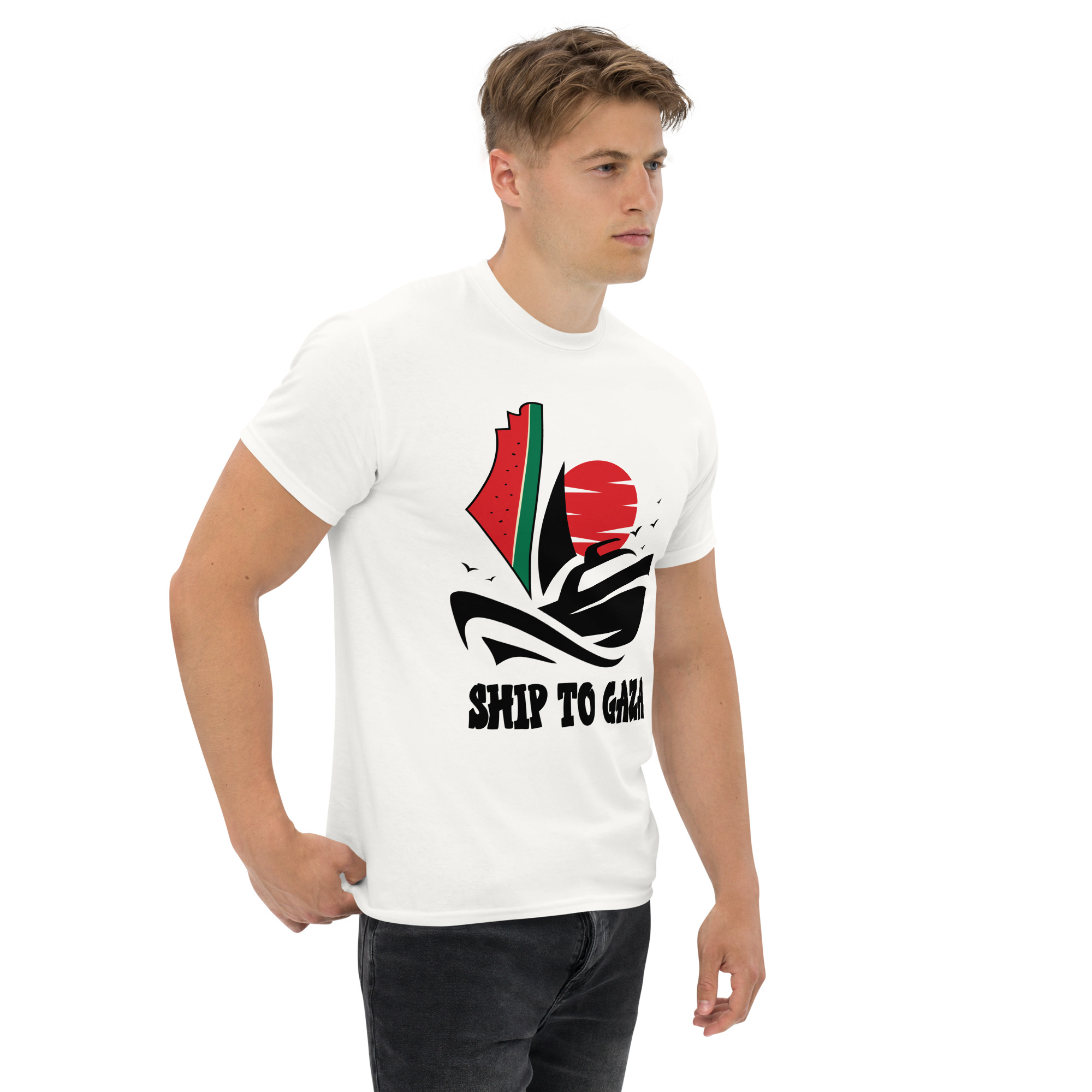 Free Palestine Ship to Gaza Madleen Boat Tshirt - Image 17