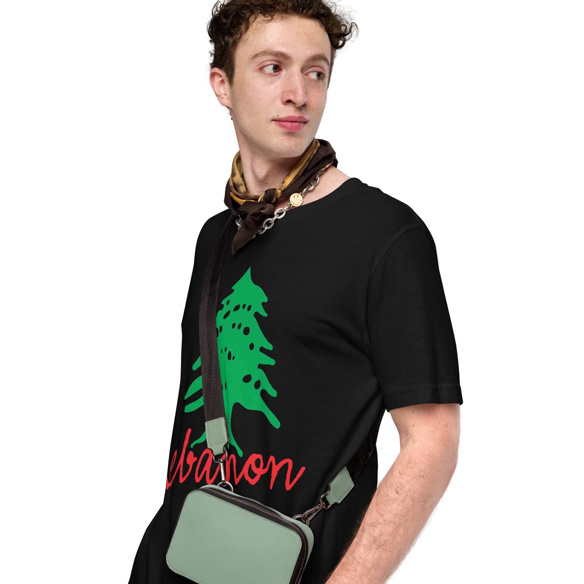 Lebanon Name Cedar Tree Lebanese Flag Symbol T-Shirt - Image 5