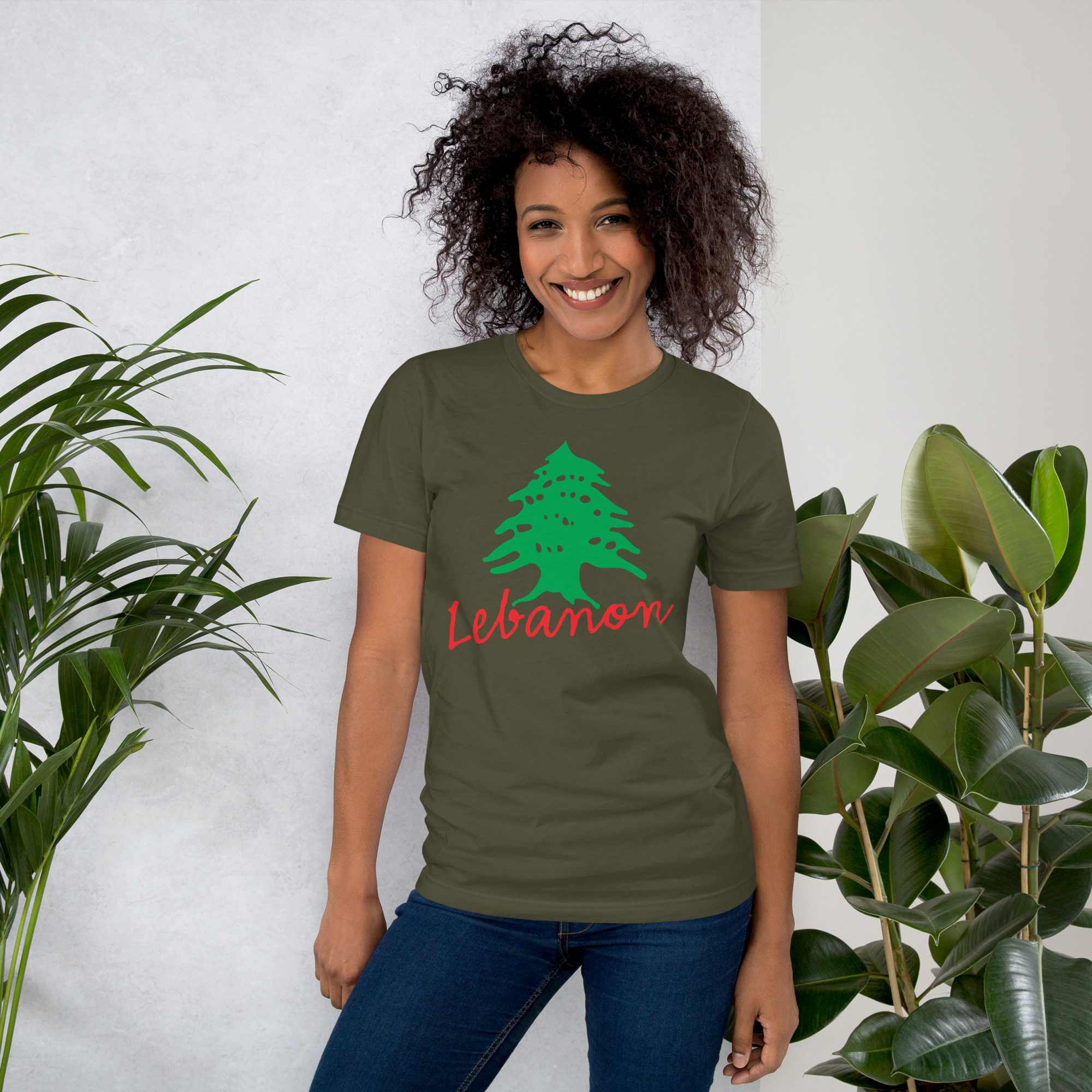 Lebanon Name Cedar Tree Lebanese Flag Symbol T-Shirt - Image 3