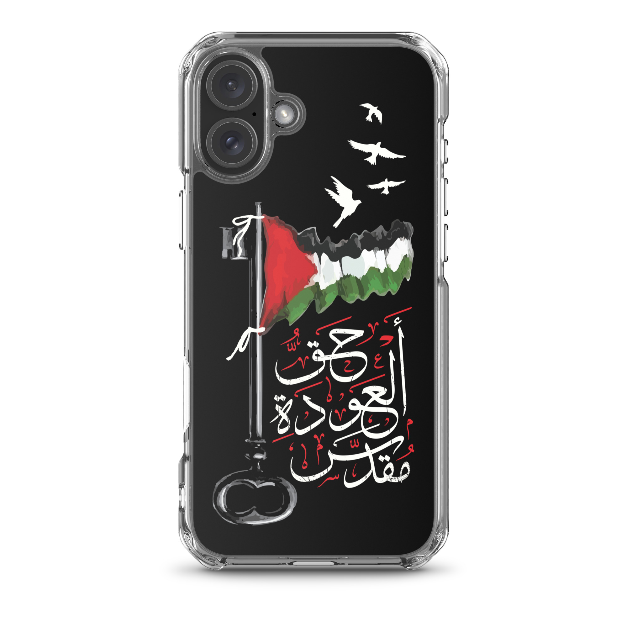 Palestinian Flag Right of Return Arabic Calligraphy iPhone Case -BLK - Image 25