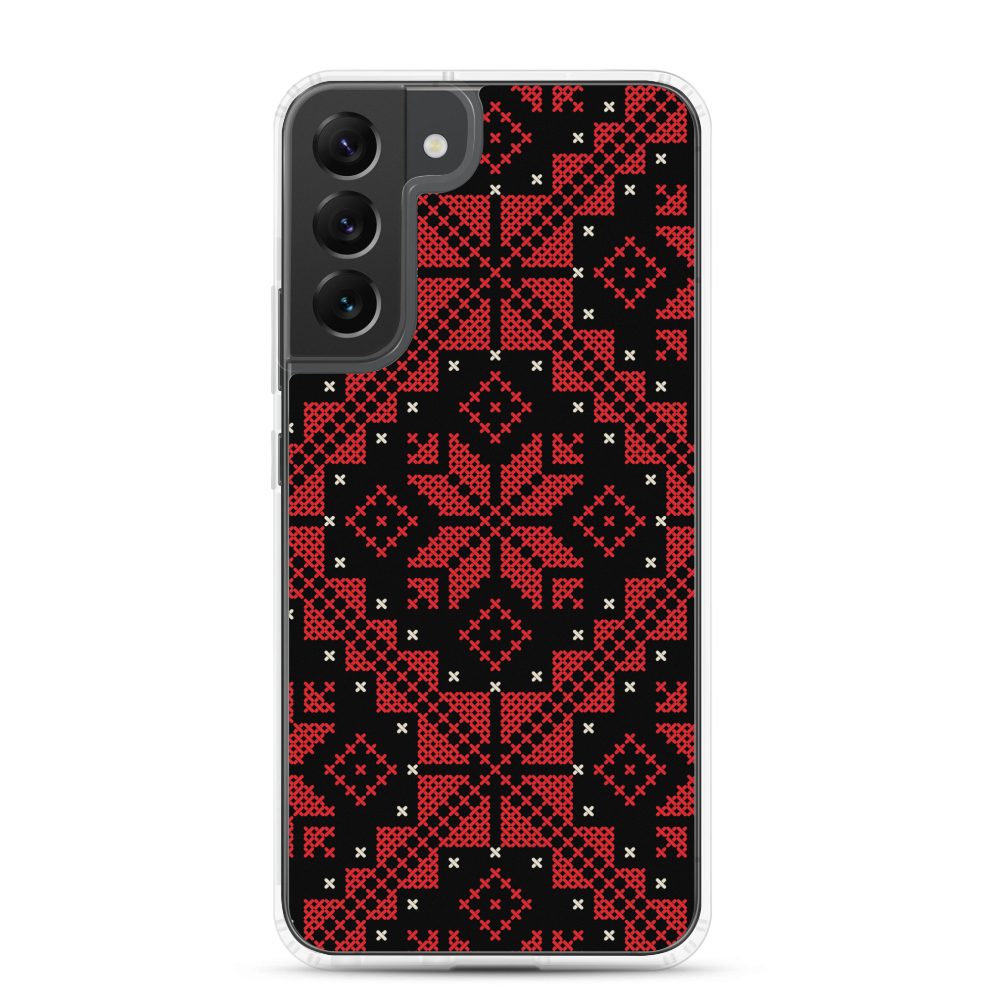 Palestinian Tatreez Samsung Case Custom Embroidery Pattern12 -RED - Image 8