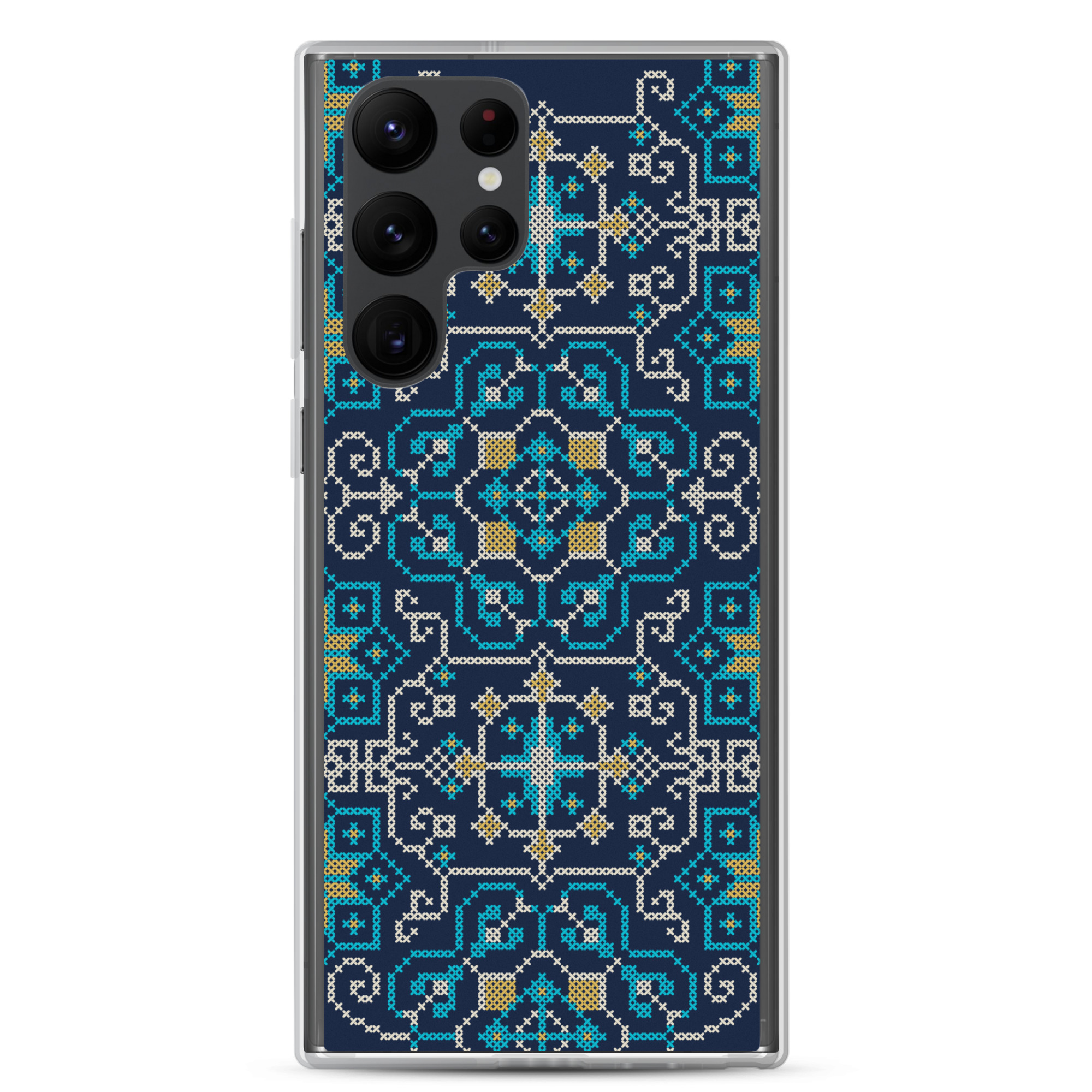 Palestinian Tatreez Embroidery Pattern #13 Samsung Phone Case -BLU - Image 10