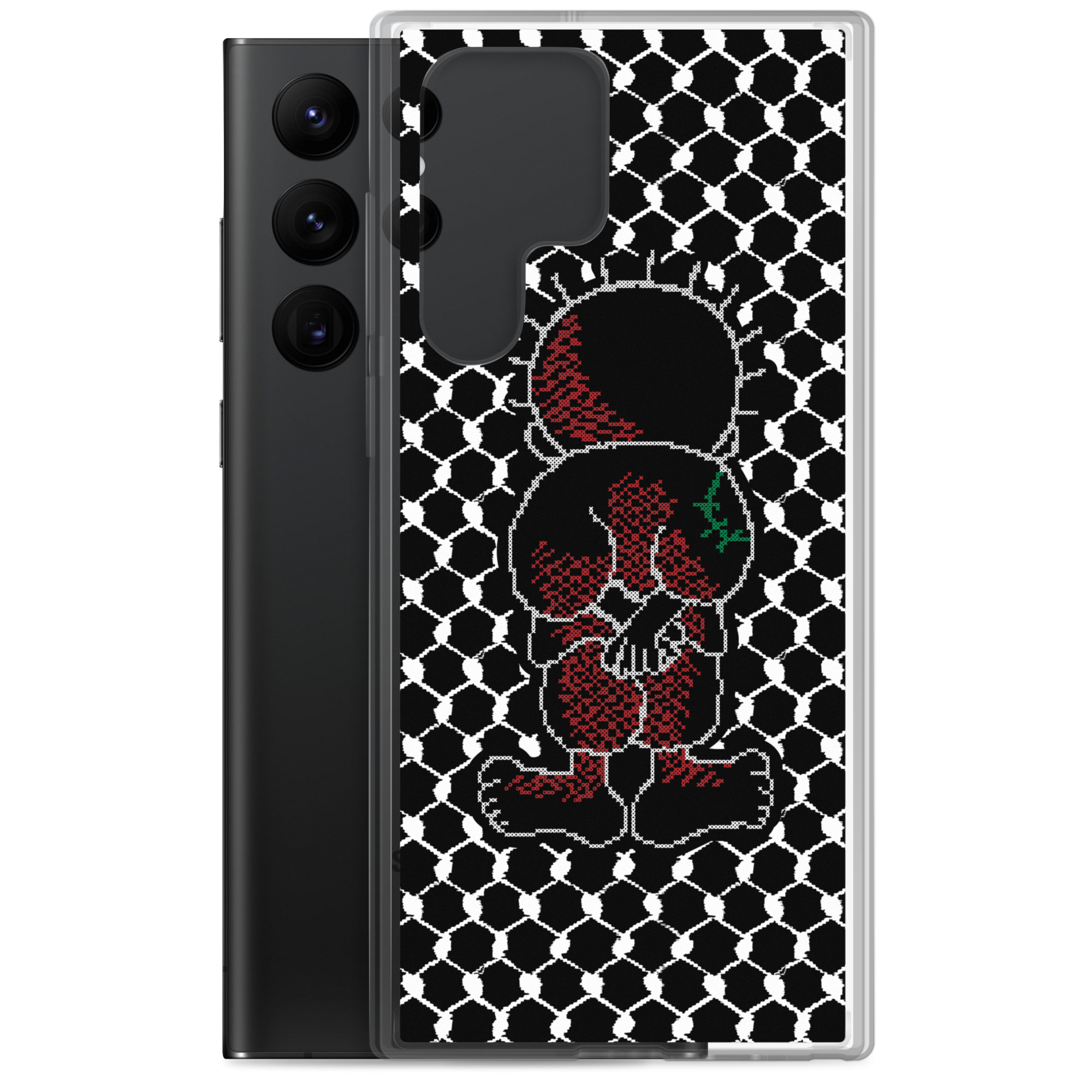 Palestine Handala Palestinian Kufiya Pattern Samsung Phone Case - Image 11