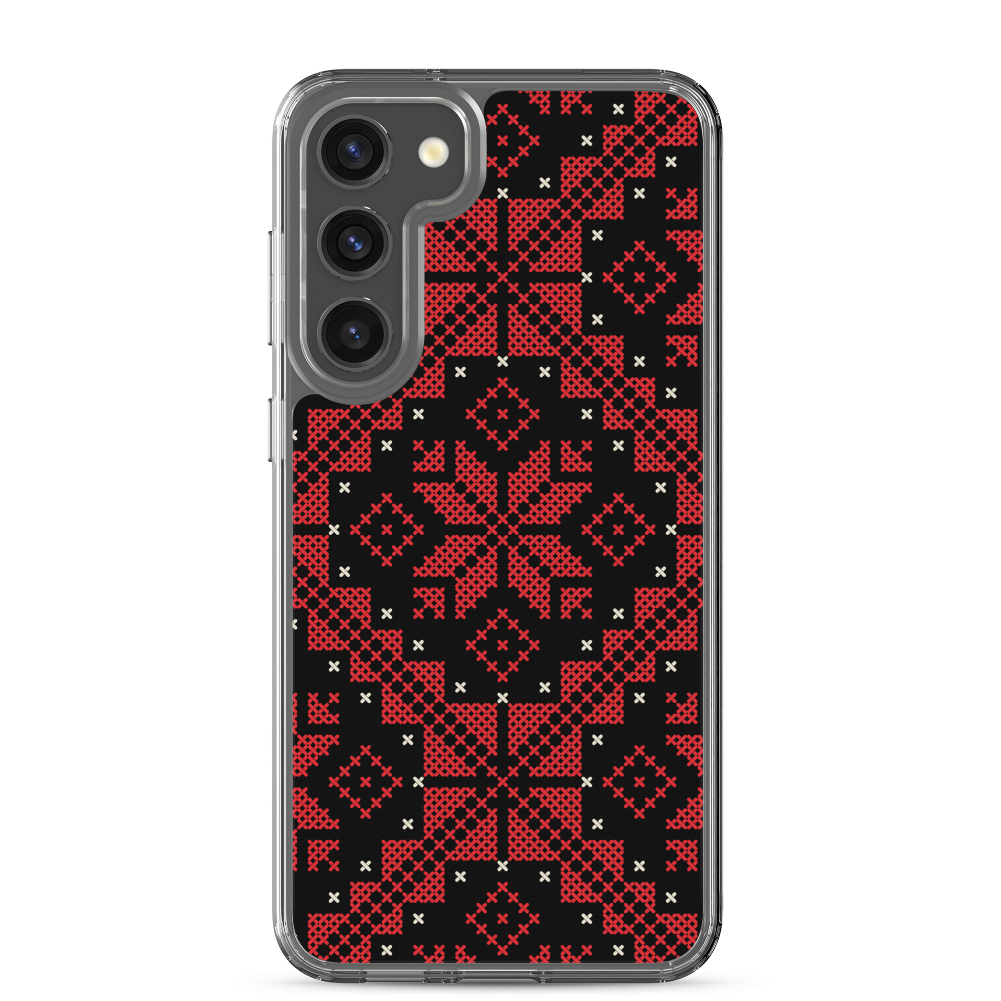 Palestinian Tatreez Samsung Case Custom Embroidery Pattern12 -RED - Image 20