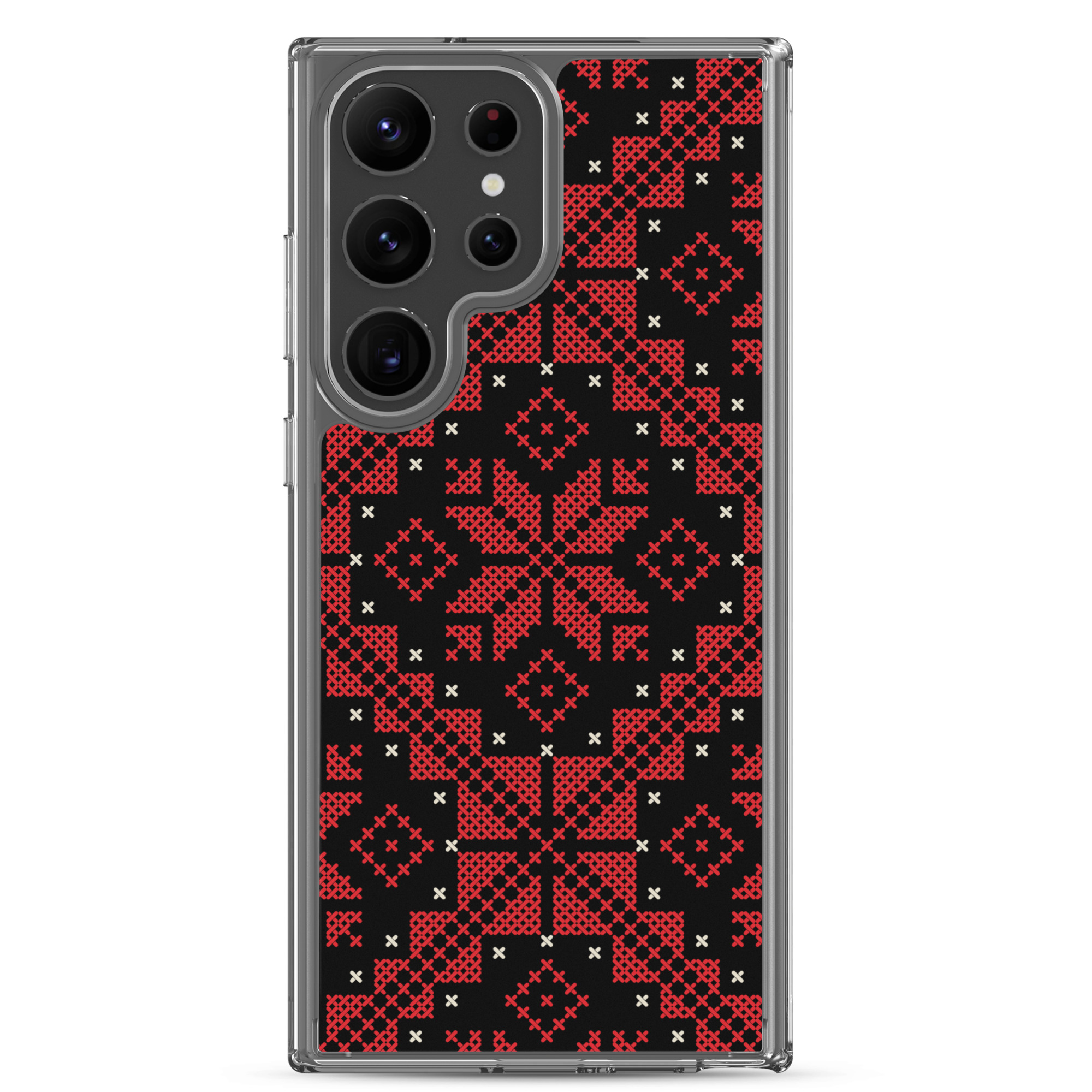 Palestinian Tatreez Samsung Case Custom Embroidery Pattern12 -RED - Image 7