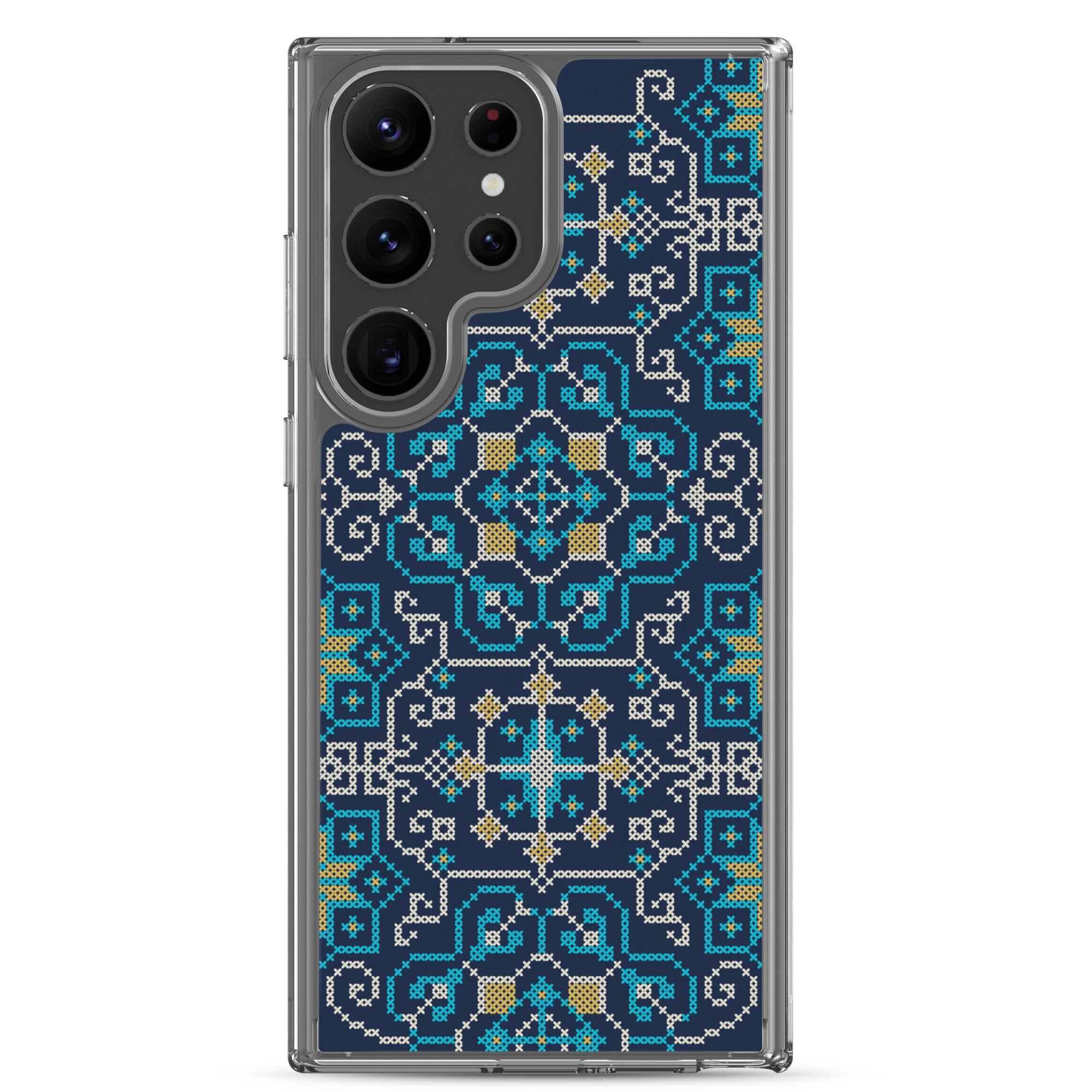 Palestinian Tatreez Embroidery Pattern #13 Samsung Phone Case -BLU - Image 21