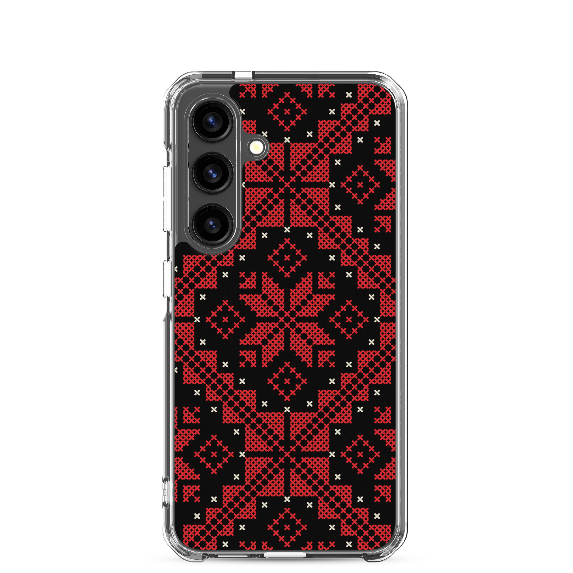 Palestinian Tatreez Samsung Case Custom Embroidery Pattern12 -RED - Image 29