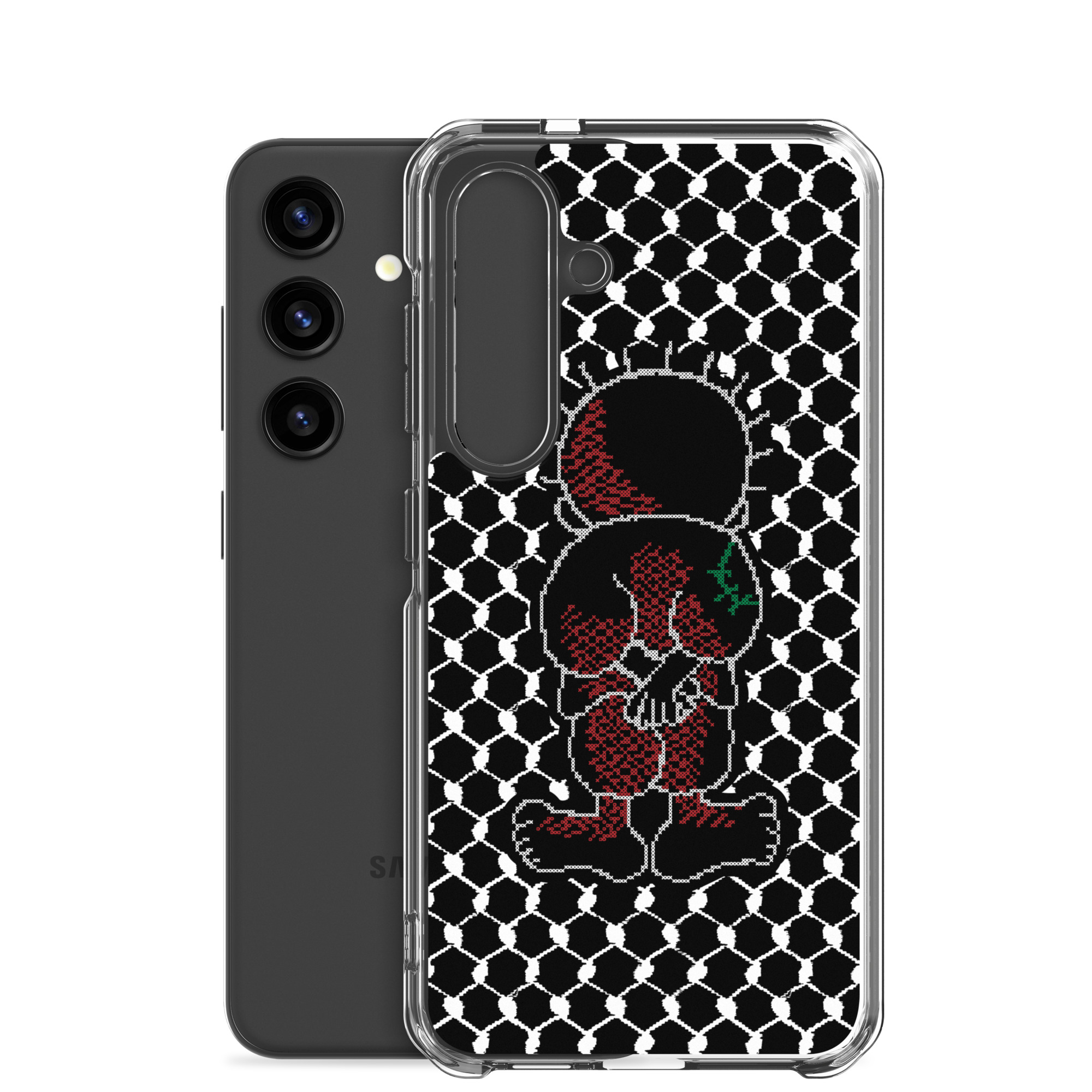Palestine Handala Palestinian Kufiya Pattern Samsung Phone Case - Image 30