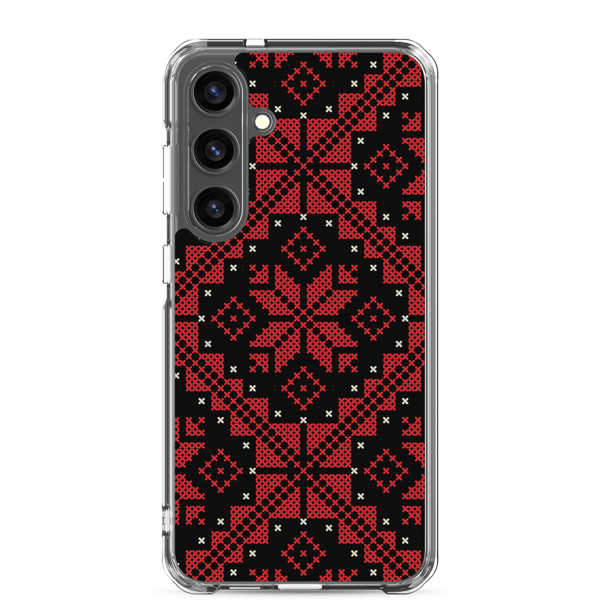 Palestinian Tatreez Samsung Case Custom Embroidery Pattern12 -RED - Image 25