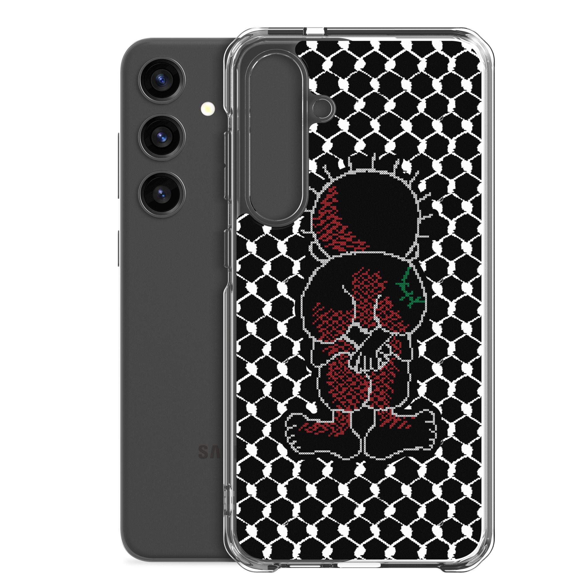 Palestine Handala Palestinian Kufiya Pattern Samsung Phone Case - Image 26