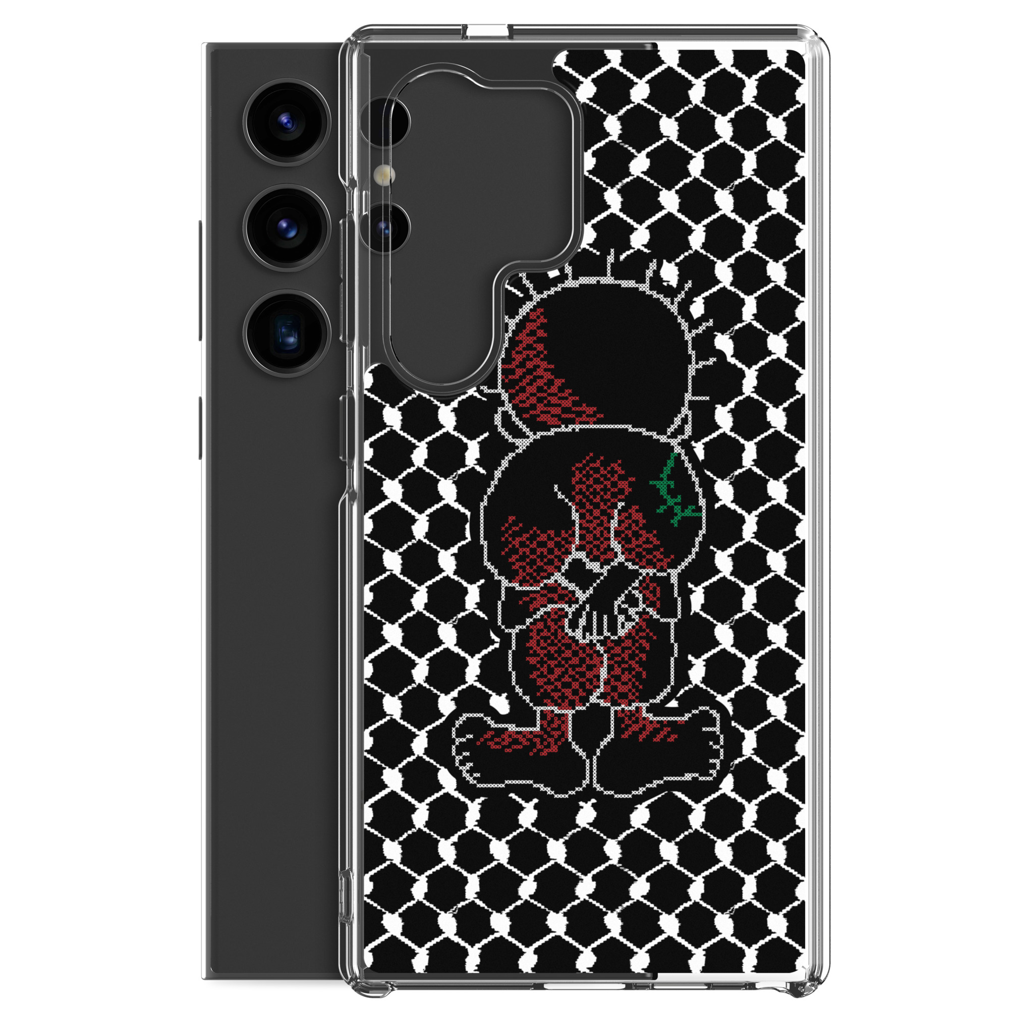 Palestine Handala Palestinian Kufiya Pattern Samsung Phone Case - Image 28