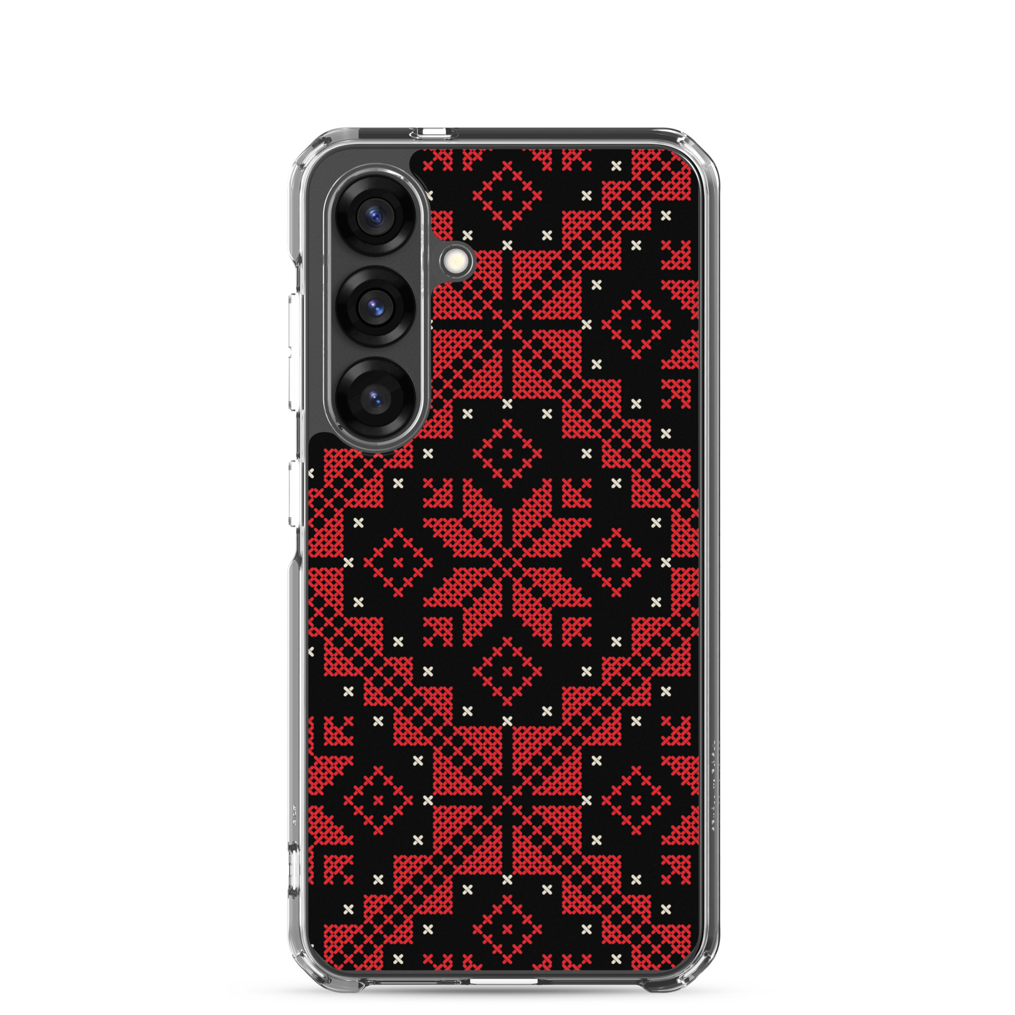 Palestinian Tatreez Samsung Case Custom Embroidery Pattern12 -RED - Image 18