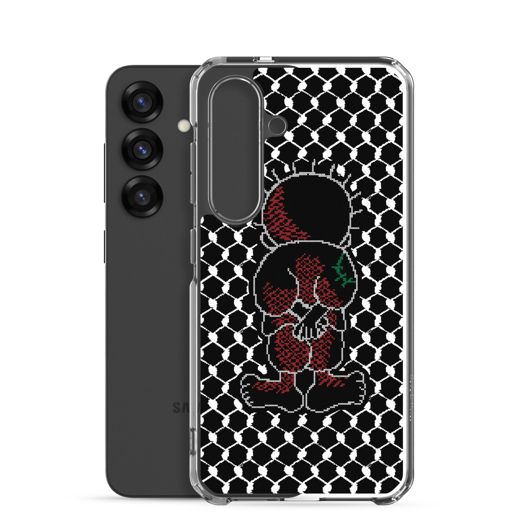 Palestine Handala Palestinian Kufiya Pattern Samsung Phone Case - Image 18