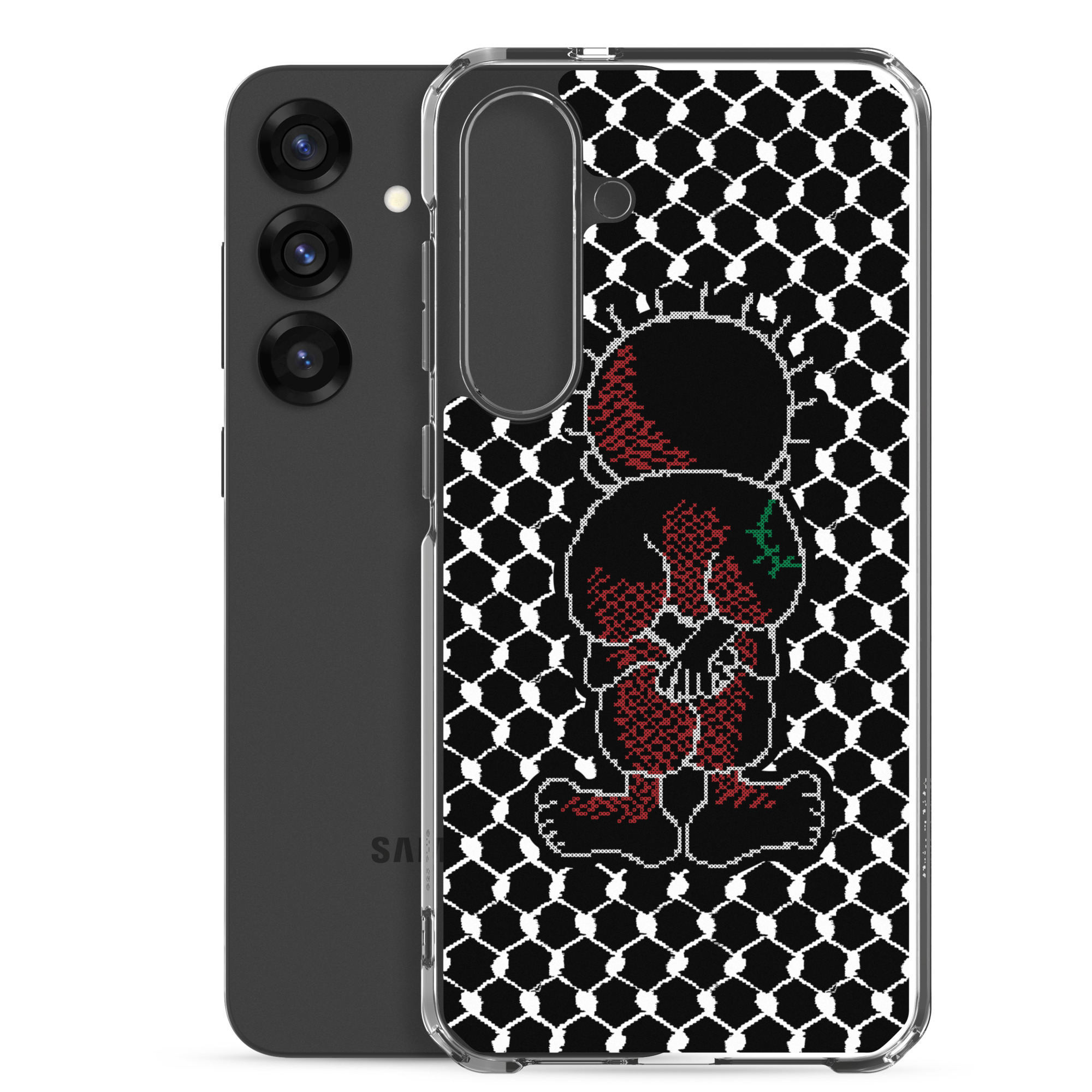 Palestine Handala Palestinian Kufiya Pattern Samsung Phone Case - Image 14