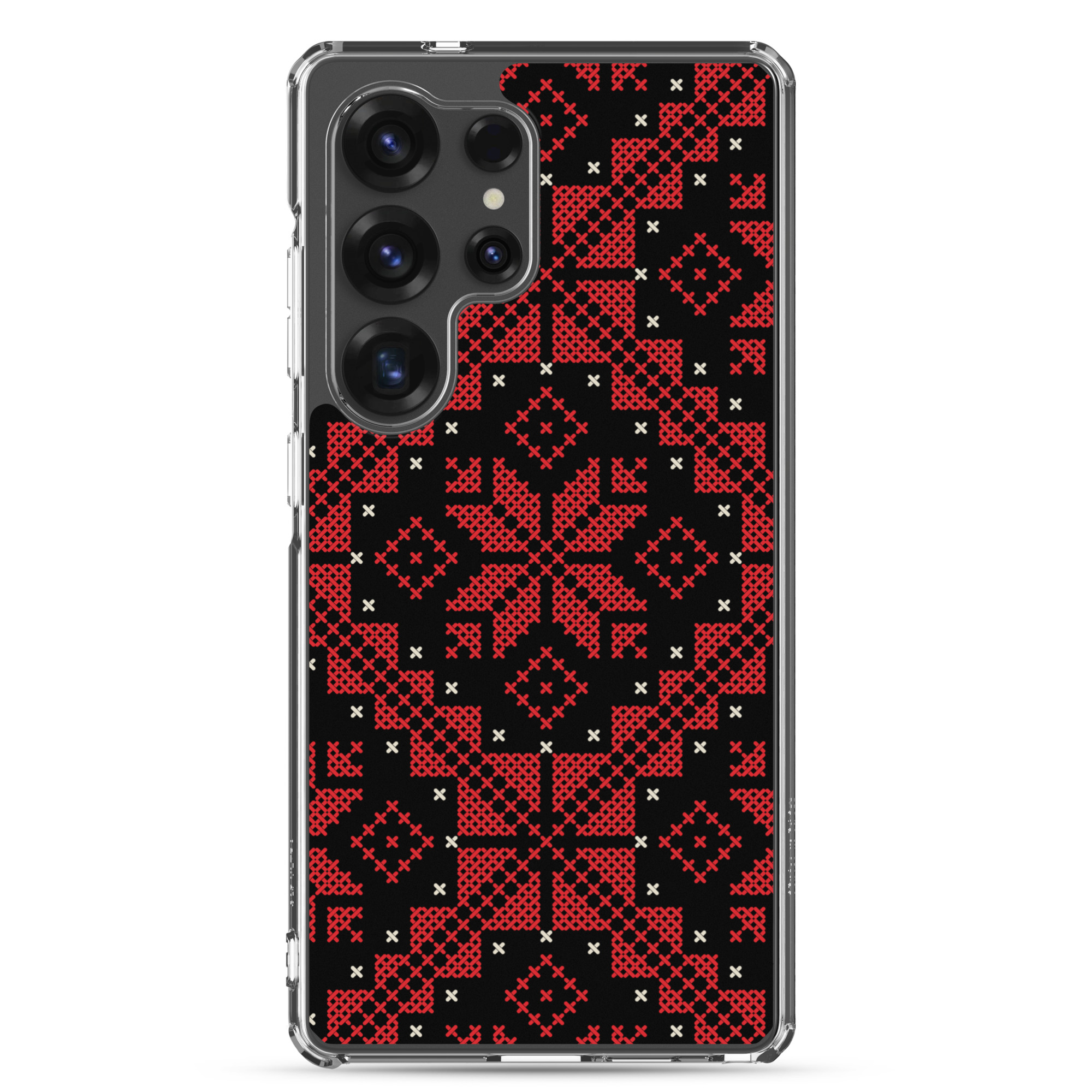 Palestinian Tatreez Samsung Case Custom Embroidery Pattern12 -RED - Image 16