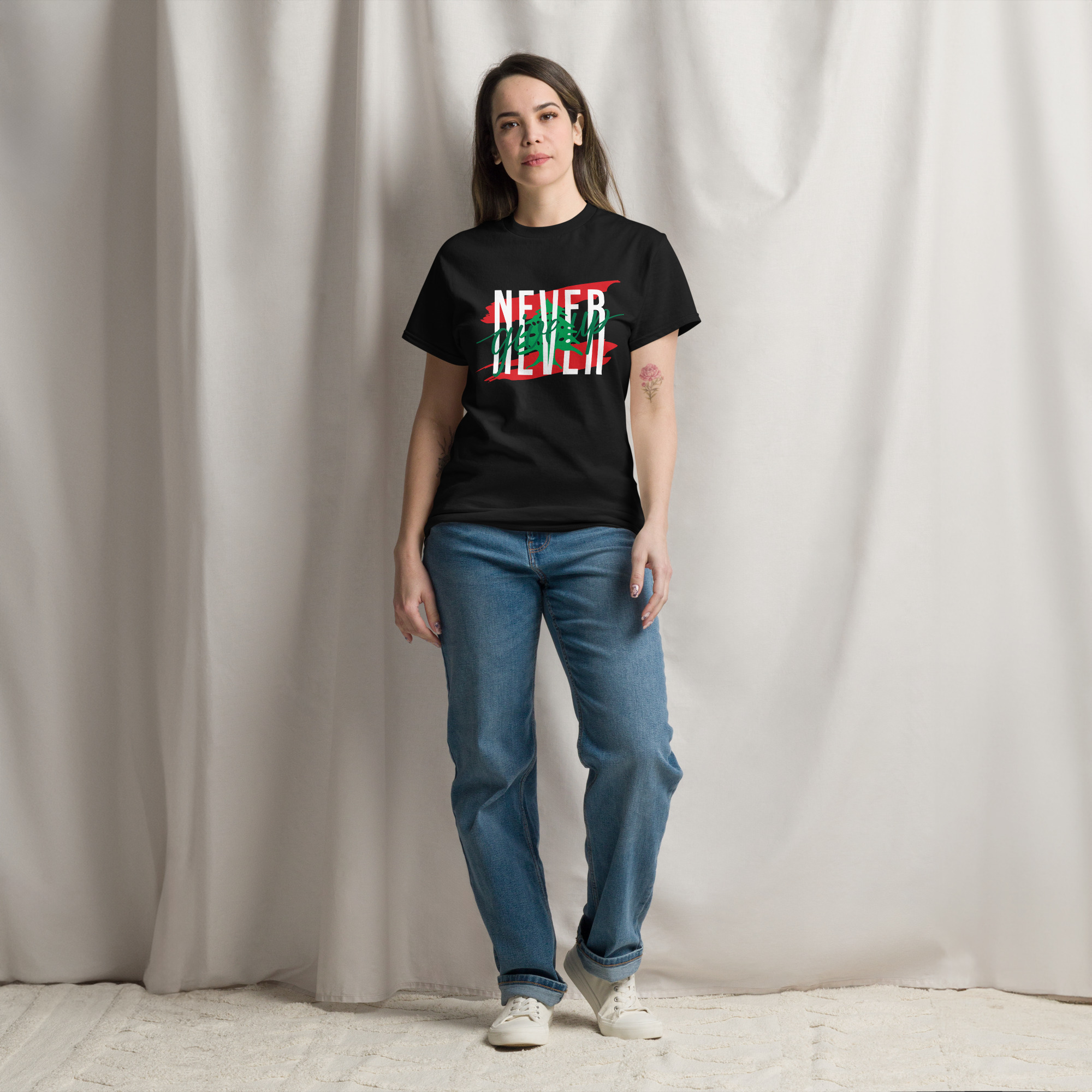 Lebanon Never Give Up Customized Unisex T-shirt - Image 2