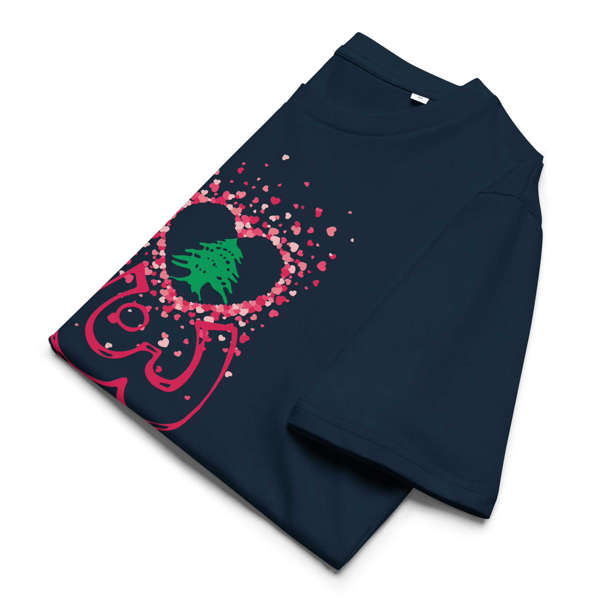 I Love Lebanon Organic Cotton Customizable T-shirt - Image 5