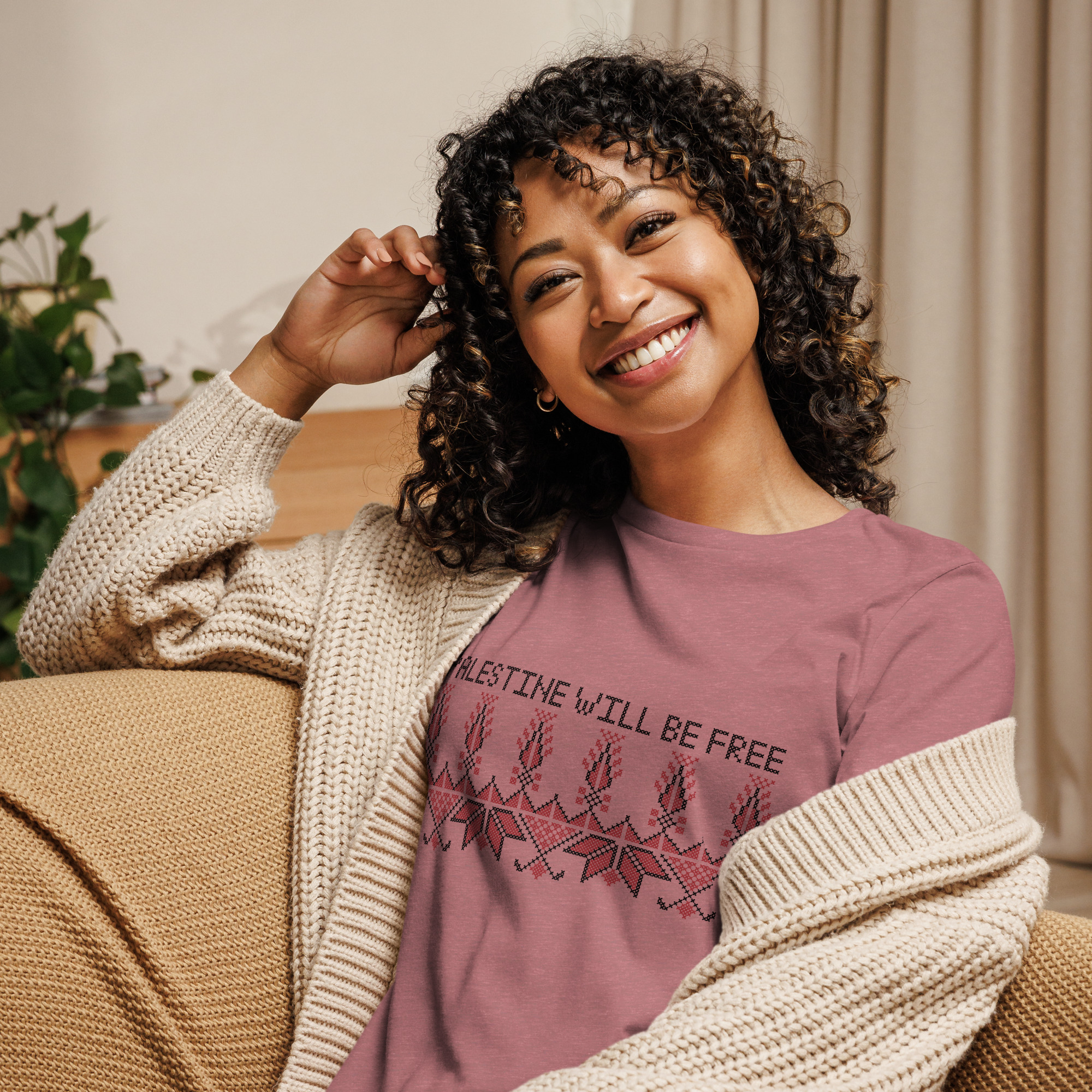 Palestine Will Be Free Customized Women's Relaxed T-Shirt - Image 7