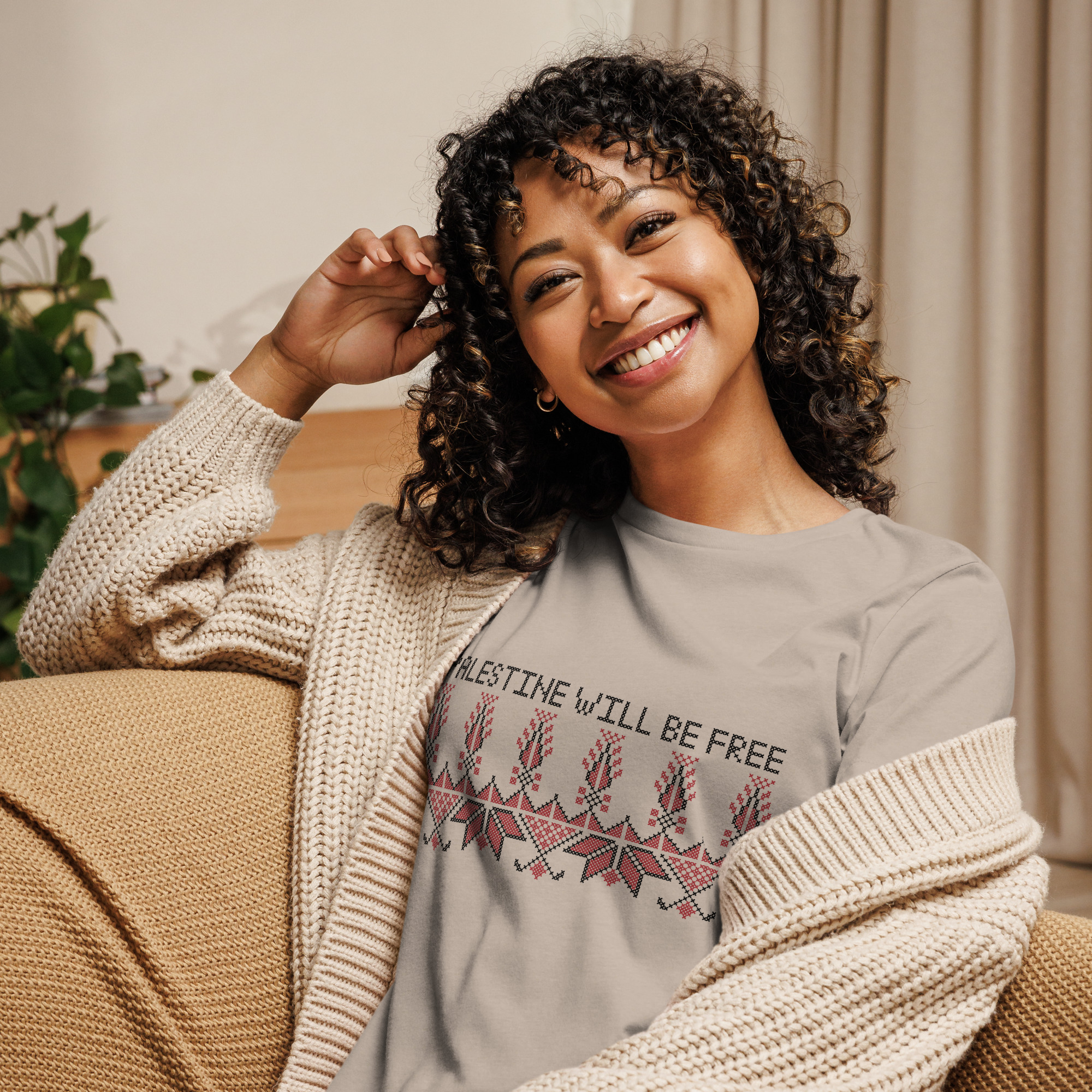 Palestine Will Be Free Customized Women's Relaxed T-Shirt - Image 8