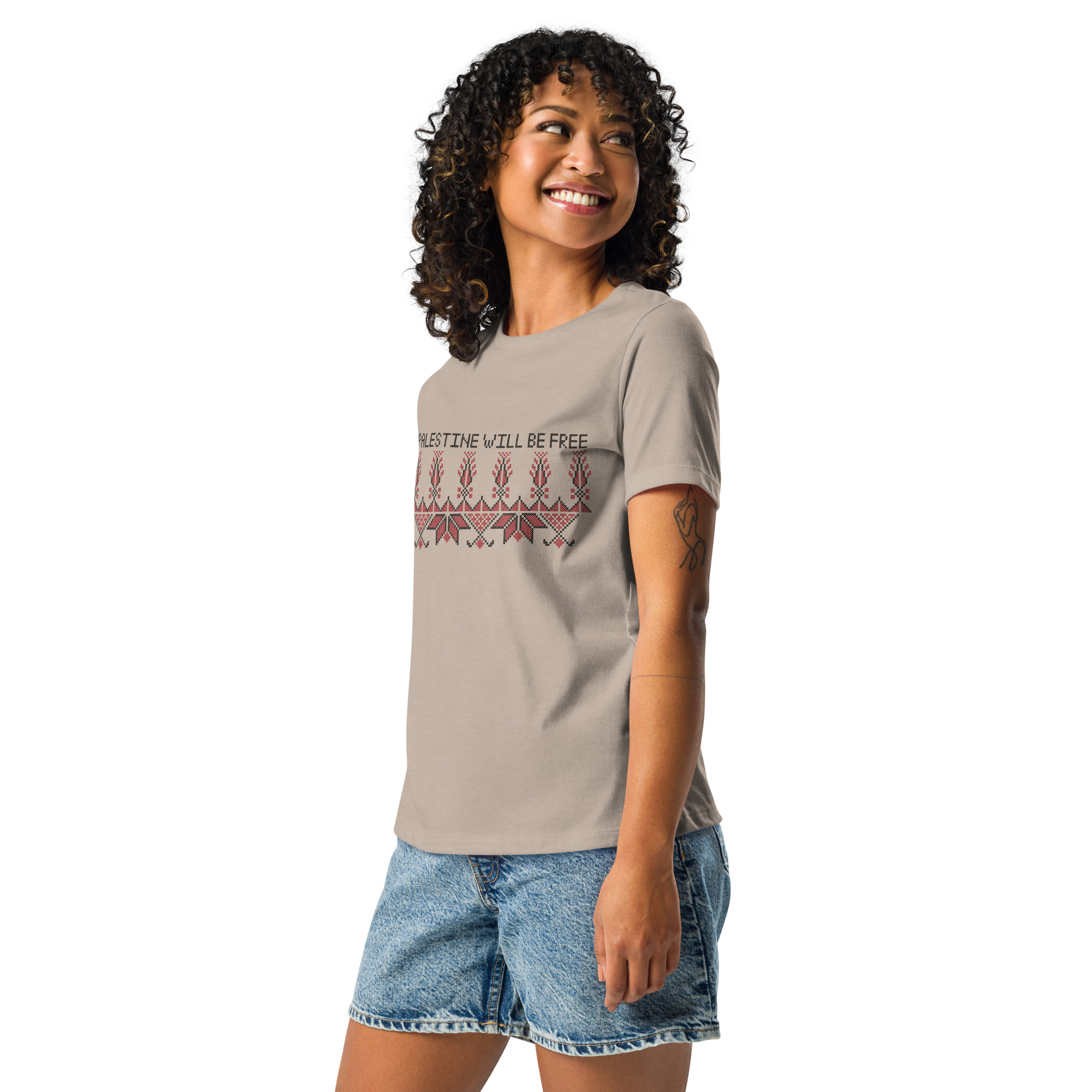 Palestine Will Be Free Customized Women's Relaxed T-Shirt - Image 2