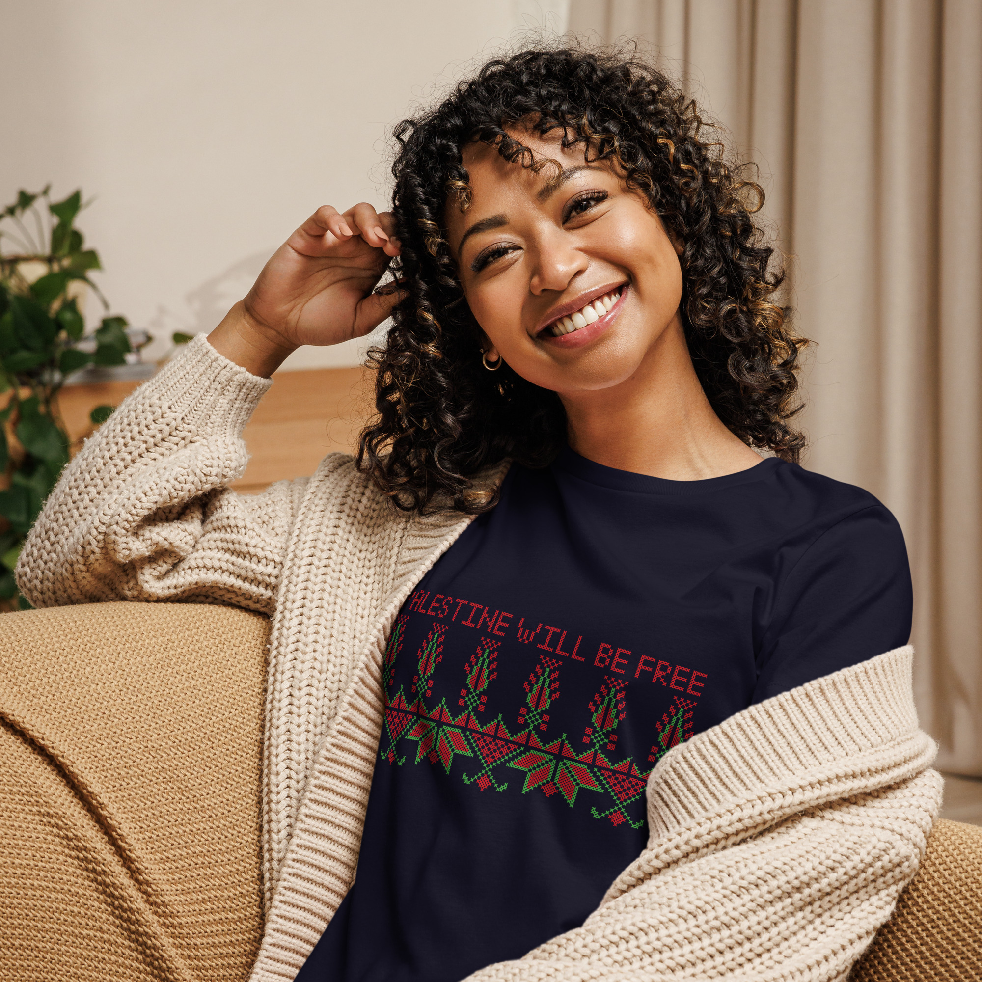 Palestine Will Be Free Customized Women's Relaxed T-Shirt - Image 6