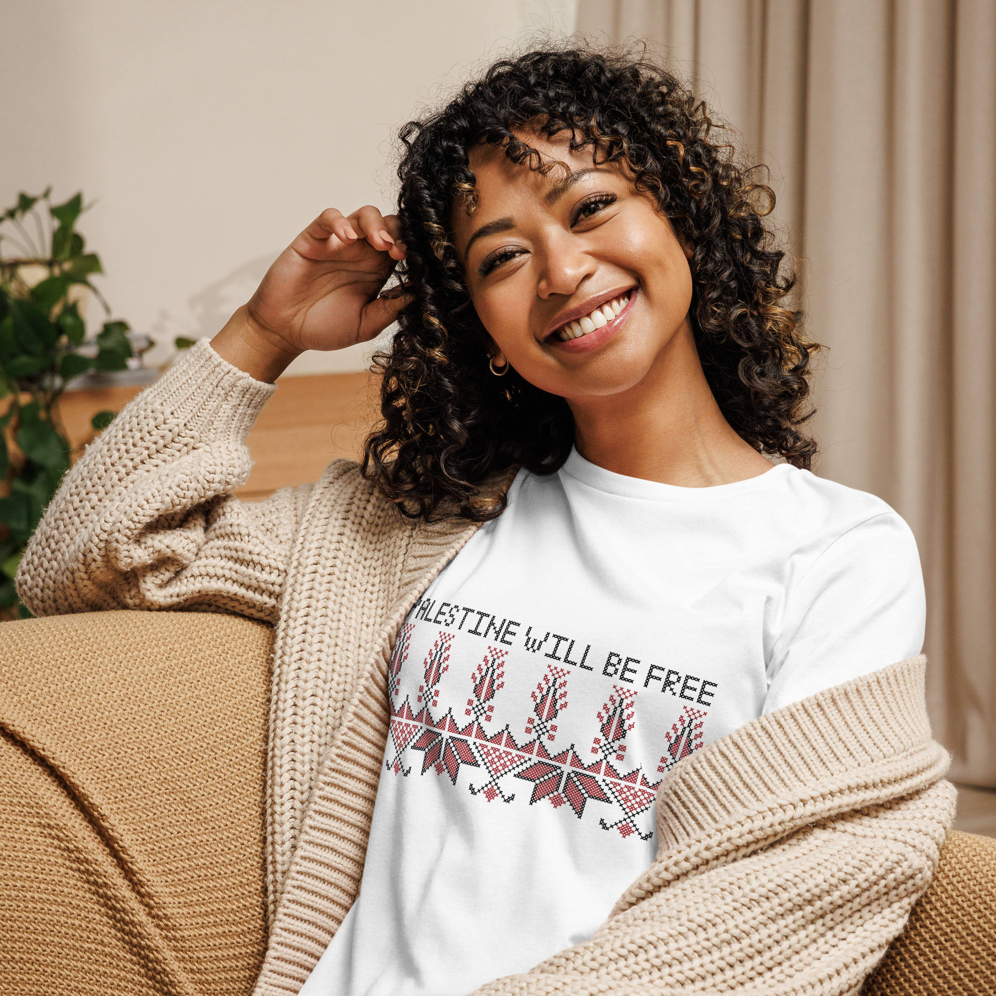 Palestine Will Be Free Customized Women's Relaxed T-Shirt - Image 10